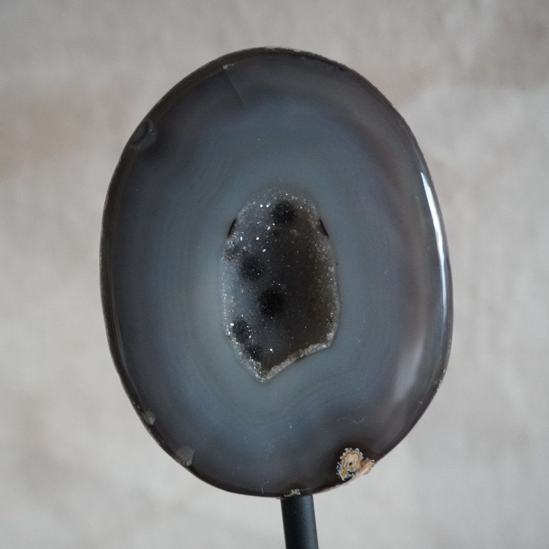 Agate Geode on stand (Small) Azure