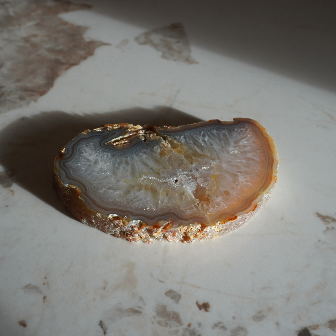 Agaat Sage gepolijste slice