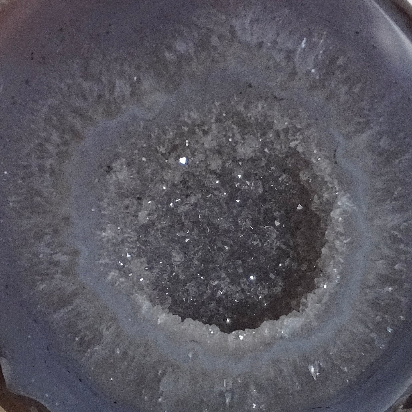 Agate Geode on stand (Small) Ocean