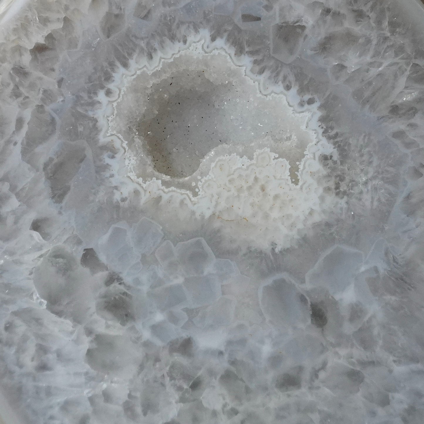 Agate Geode on stand (Medium) Frost