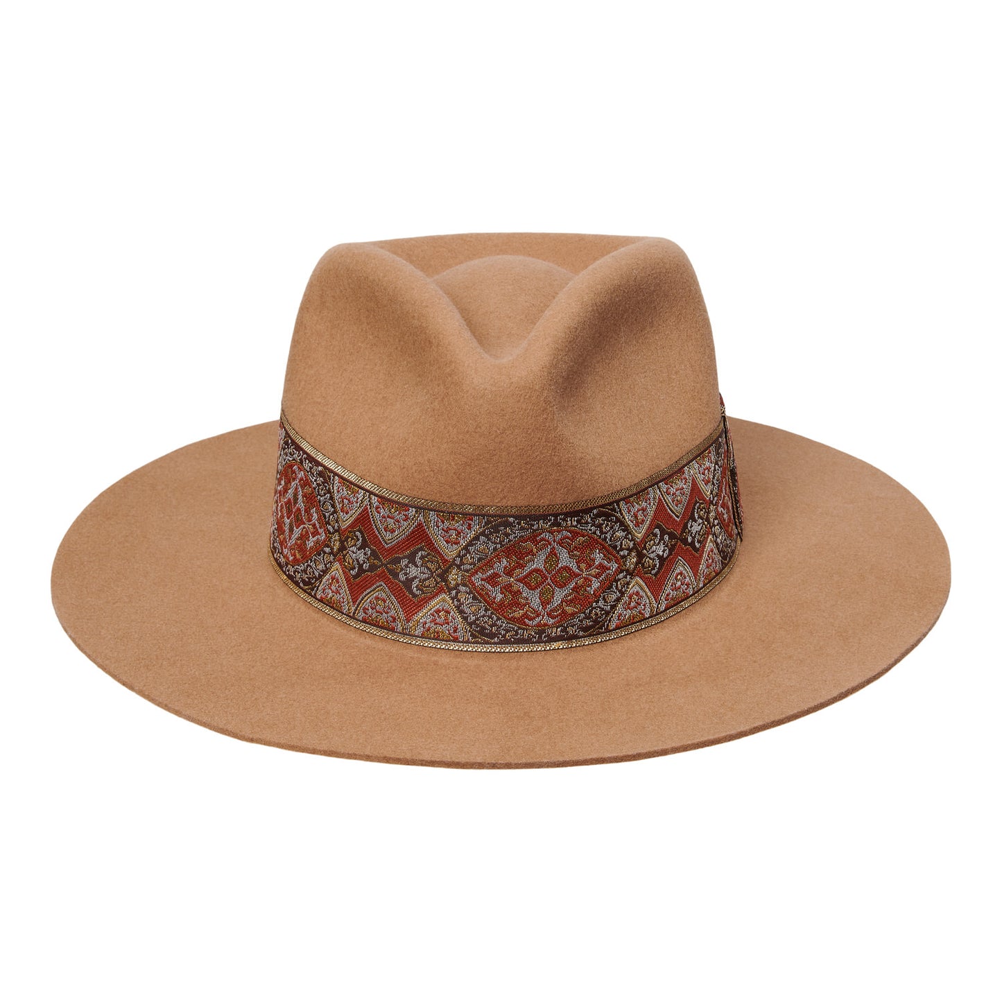 Jacquard Cinnamon - Brown Fedora Hat