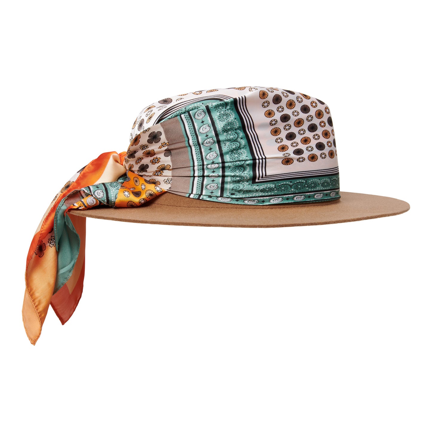 Satin Bermuda - Brown Fedora Hat