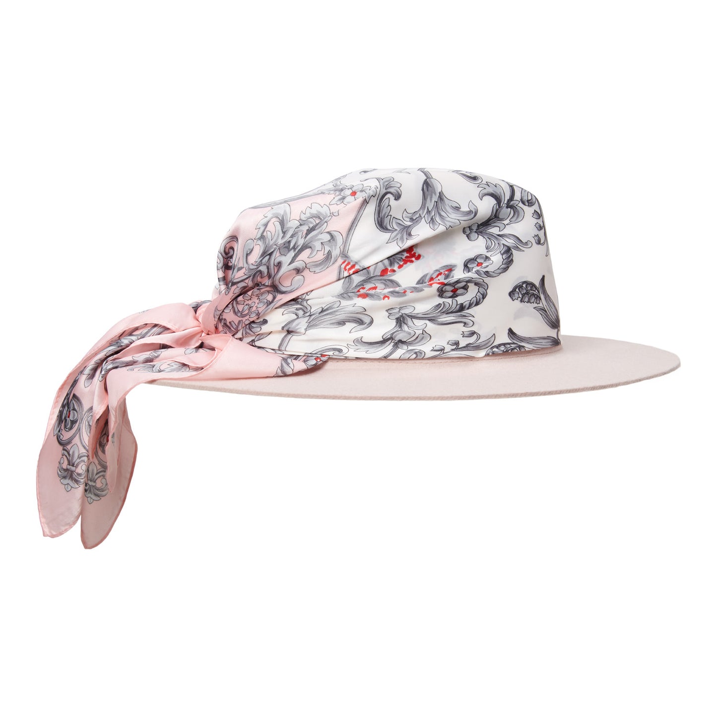 Satin Blossom - Beige Fedora Hat