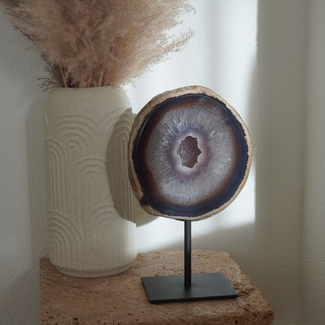 Agate Geode on stand (Large) Spice