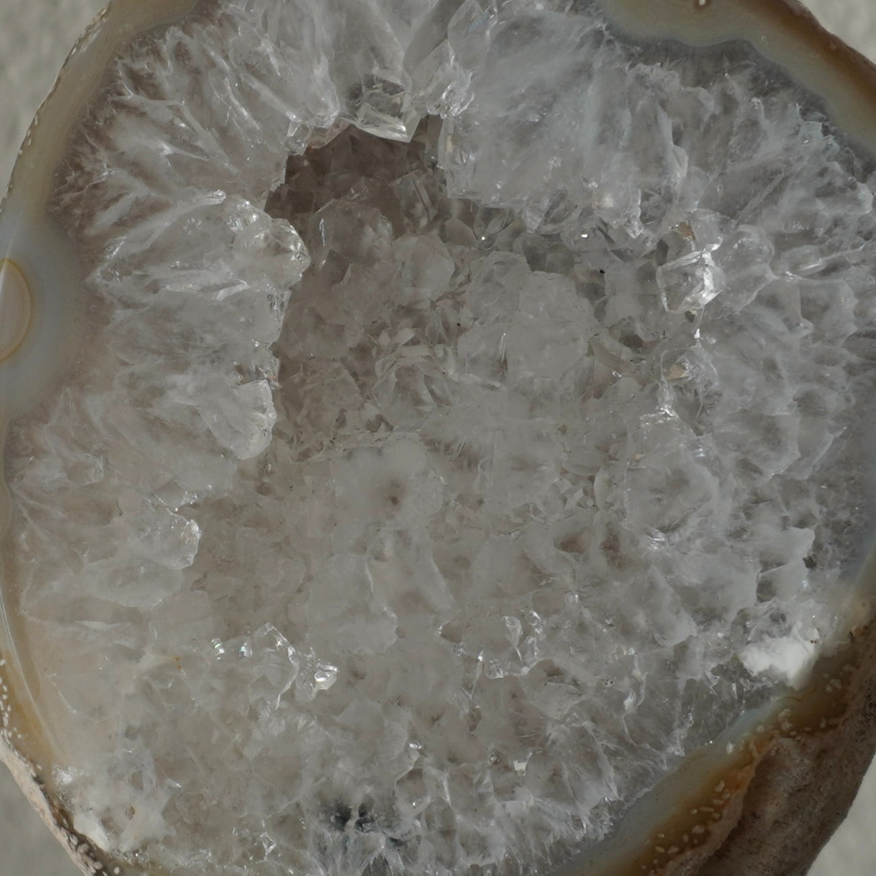 Agate Geode on stand (Medium) Mint