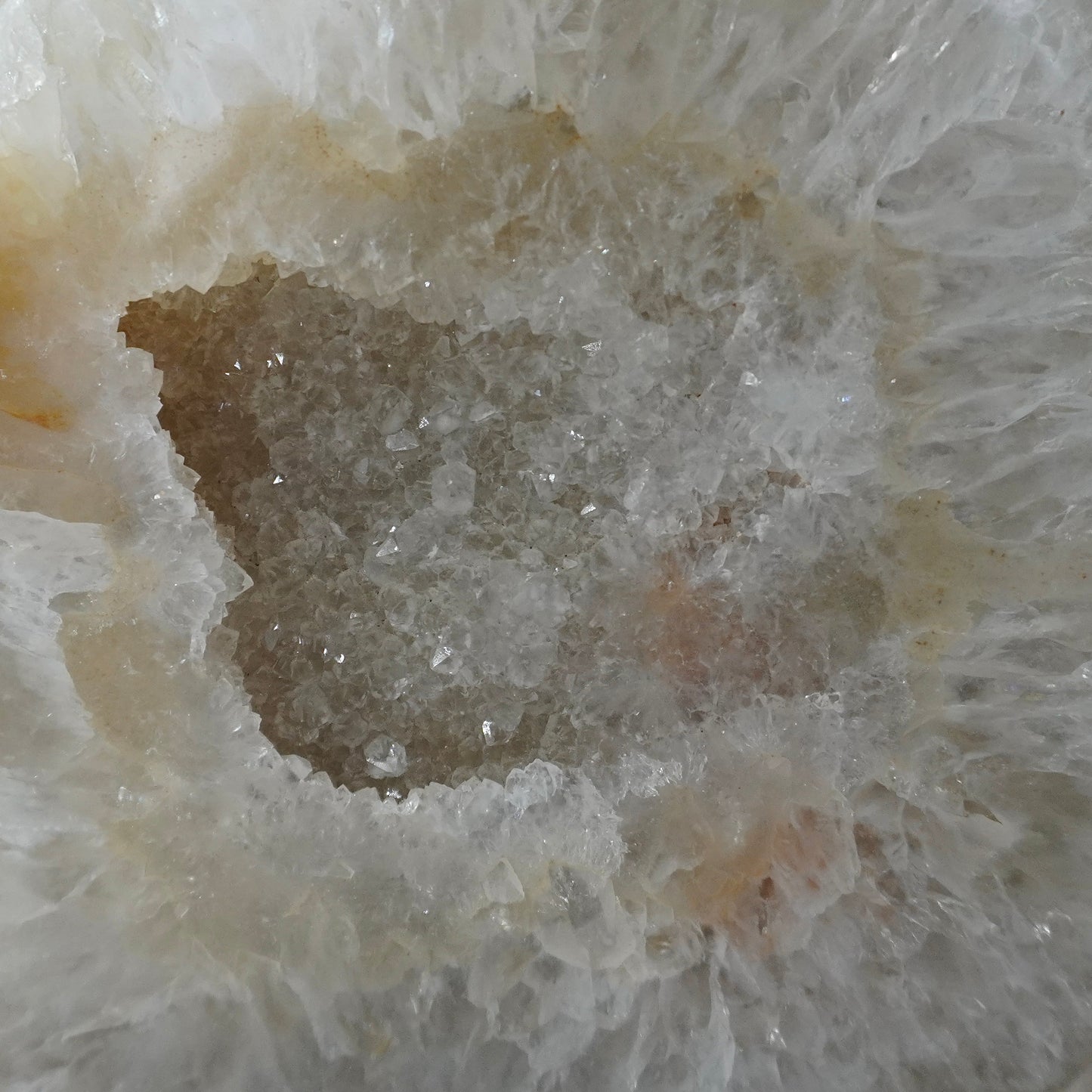 Agate Geode on stand (Large) Oat