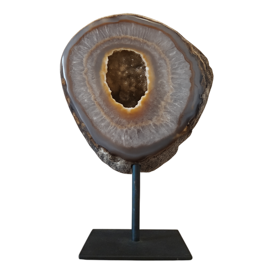 Agate Geode on stand (Large) Coffee