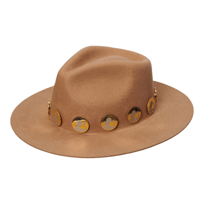 Gold Coin Mocha - Brown Fedora Hat
